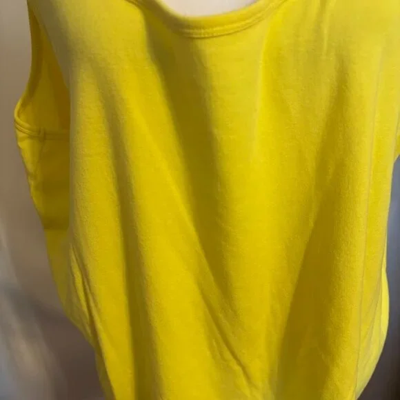 NWOT TALBOTS Yellow Color Stretch Weekend Tank Top (93% Cotton/7% Spandex) - 3x - Picture 3 of 16